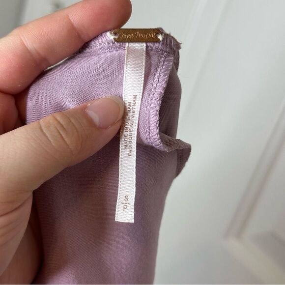 Free People Lilac Purple Amelie Mock Neck Cowl Back Mini Dress Sz S Chic Glam - Picture 7 of 9